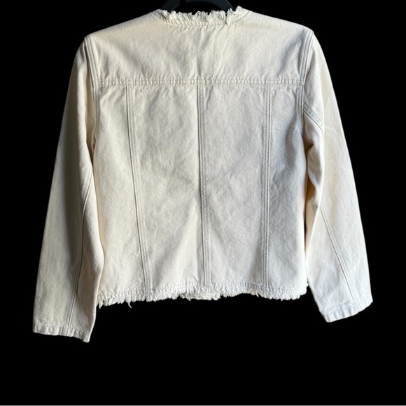 Coldwater Creek Cream Frayed Women’s Jacket - NWOT - Picture 2 of 6